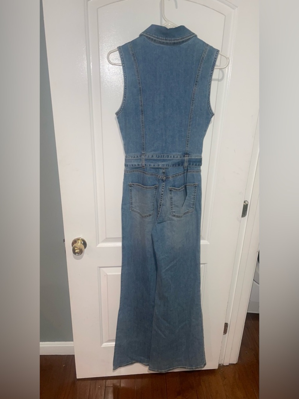New! Ramy Brook Jemma Denim Wide Leg Belted Jumpsuit 💙 Size 26 NWT! - Picture 12 of 14